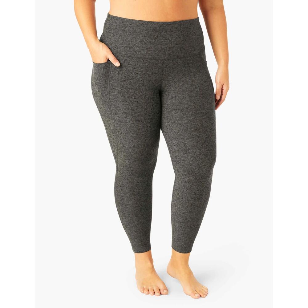 Beyond Yoga Spacedye Out Of Pocket High Waisted Midi Legging 4X Black Charcoal